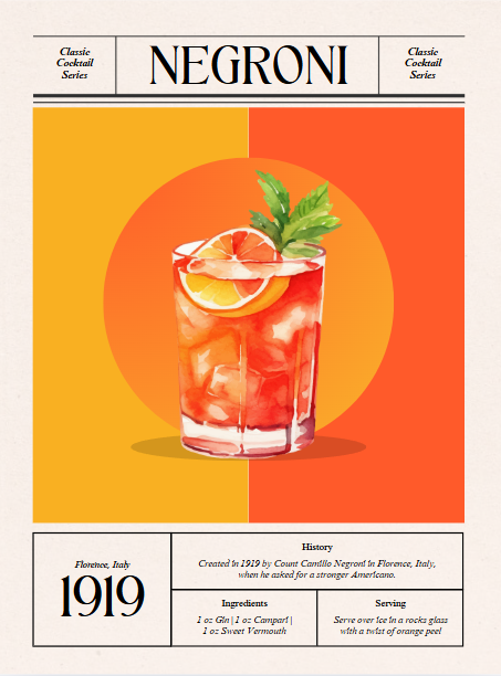 Negroni Elegance Posteri