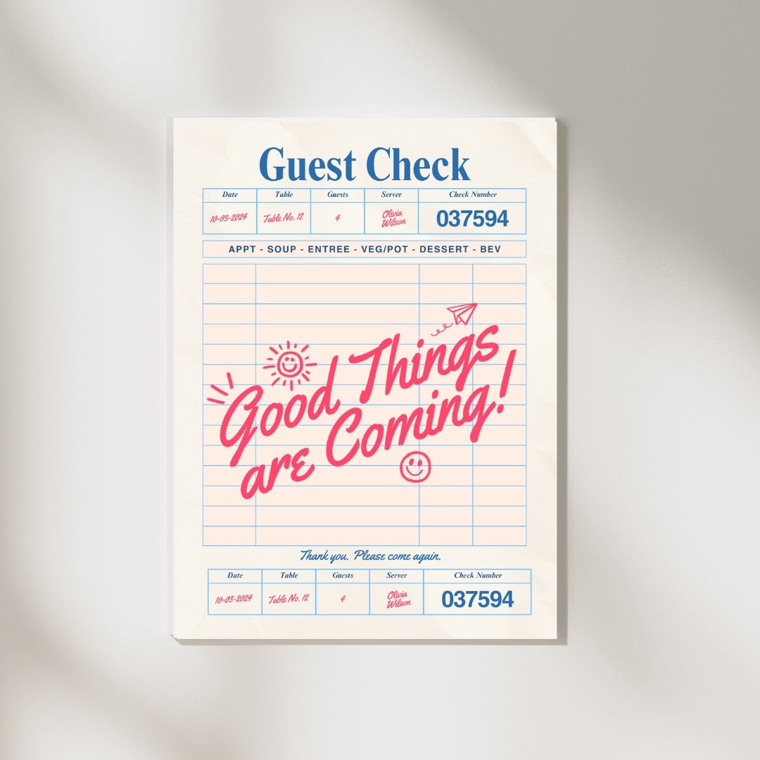 Guest Check Retro Poster