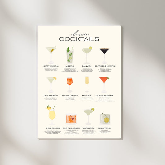 Classic Cocktails Posteri