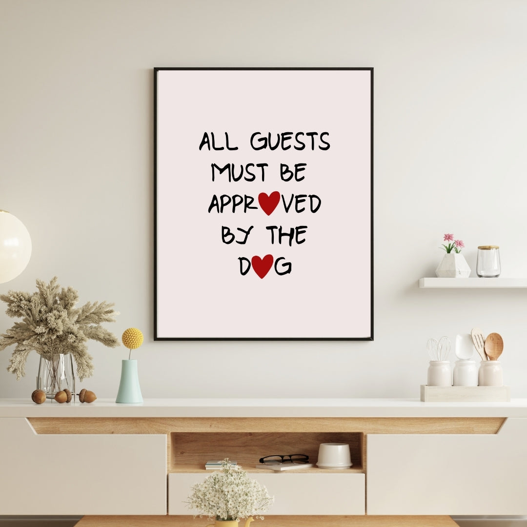 "Dog Approved" Mizahi Ev Posteri