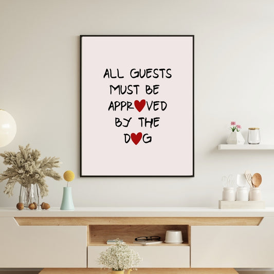 "Dog Approved" Mizahi Ev Posteri