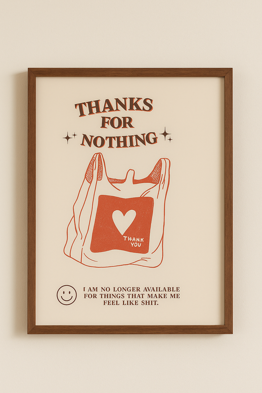 "Thanks for Nothing" – Dijital Poster Tasarımı